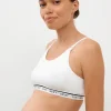 Pink/White Maternity Nursing Crop Ultimate Comfort Tops 2 Pack