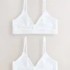 White Traingle Bralettes 2 Pack