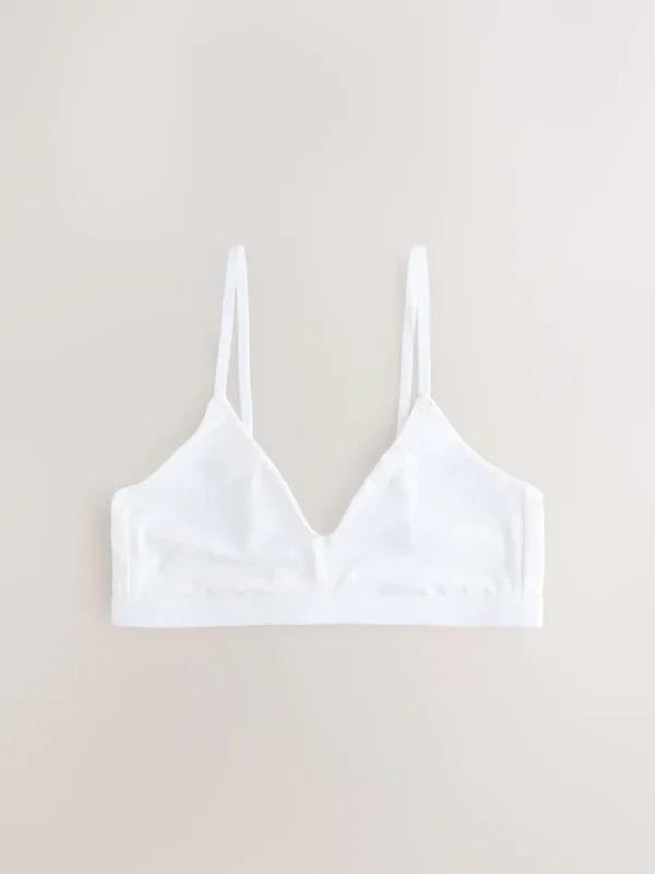 White Traingle Bralettes 2 Pack