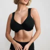Black DD+ Supersoft Comfort Padded Strap Minimising Full Cup Bras