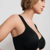 Black DD+ Supersoft Comfort Padded Strap Minimising Full Cup Bras
