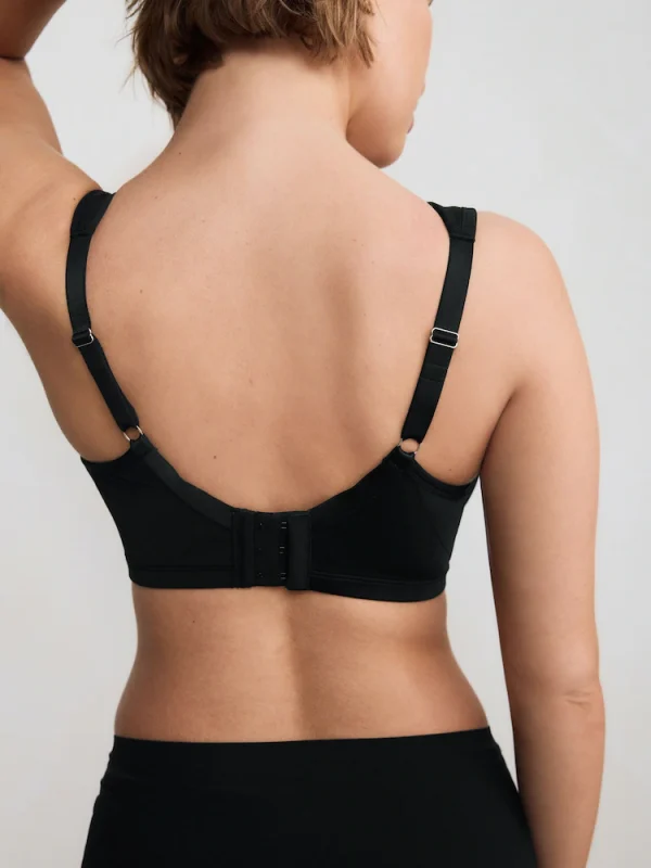 Black DD+ Supersoft Comfort Padded Strap Minimising Full Cup Bras