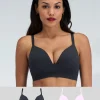 G50067s Boux Avenue Black Push Up Seamfree Bralettes 2 Pack
