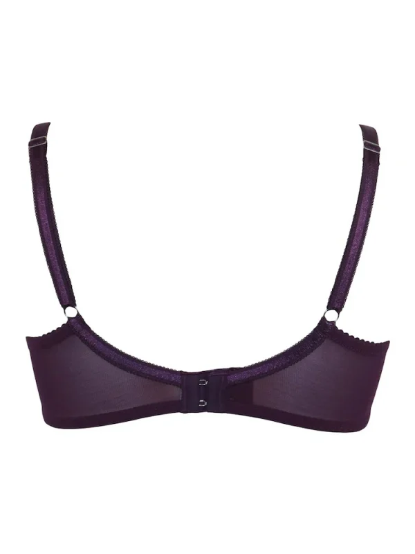 Pour Moi Dark Purple Non Padded Underwired Fleur Balconette Bra
