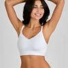Emma-Jane White Lace Trim Seamless Maternity & Nursing Bra