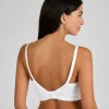 Emma-Jane White Lace Trim Seamless Maternity & Nursing Bra