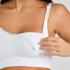 Emma-Jane White Lace Trim Seamless Maternity & Nursing Bra