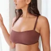 Chocolate Brown DD+ Non Pad Minimise Strapless Bandeau Bra