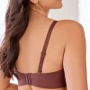 Chocolate Brown DD+ Non Pad Minimise Strapless Bandeau Bra