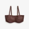 Chocolate Brown DD+ Non Pad Minimise Strapless Bandeau Bra