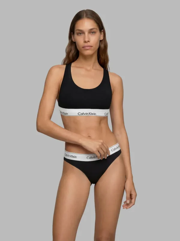 Calvin Klein Black Icon Cotton Modal Bralettes 2 Pack