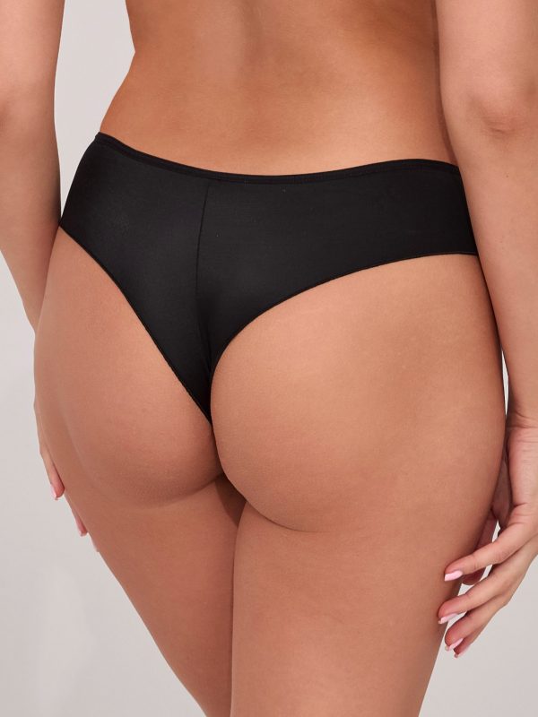Black brazilian panties with lace Ava 2211/B Black