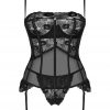 serena-love-gorset-i-stringi--125777 Charming women's set: elastic corset with lace top and thong panties Obsessive Serena Love